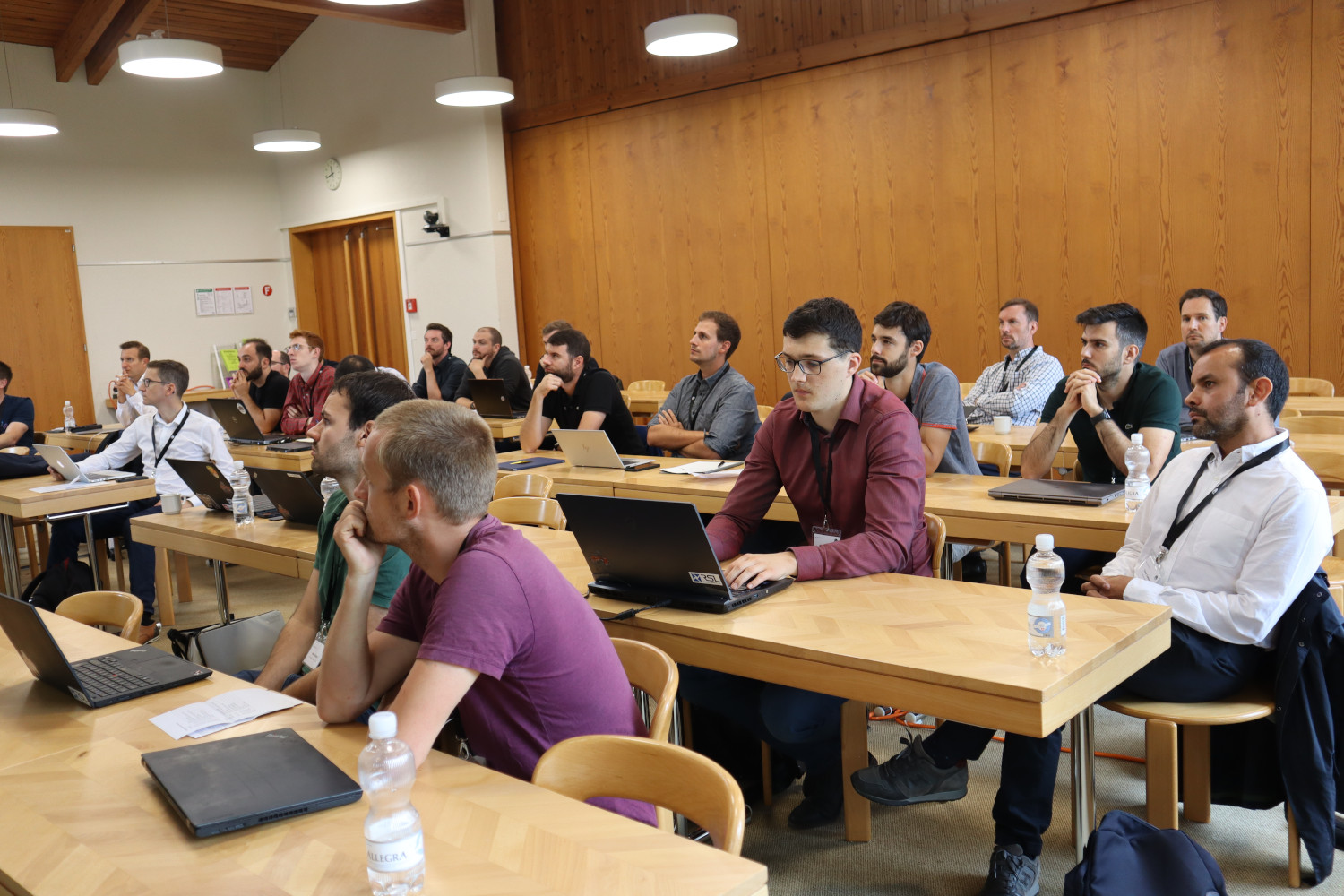 Partners in lecture room